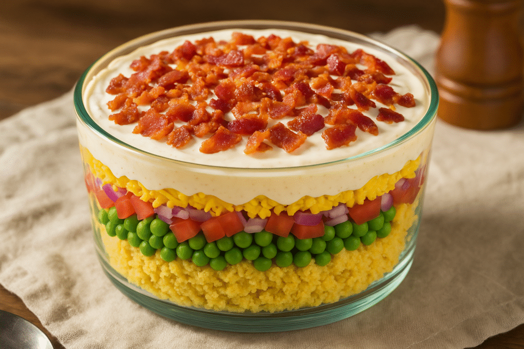 The Ultimate Layered Cornbread Salad Recipe You'll Adore