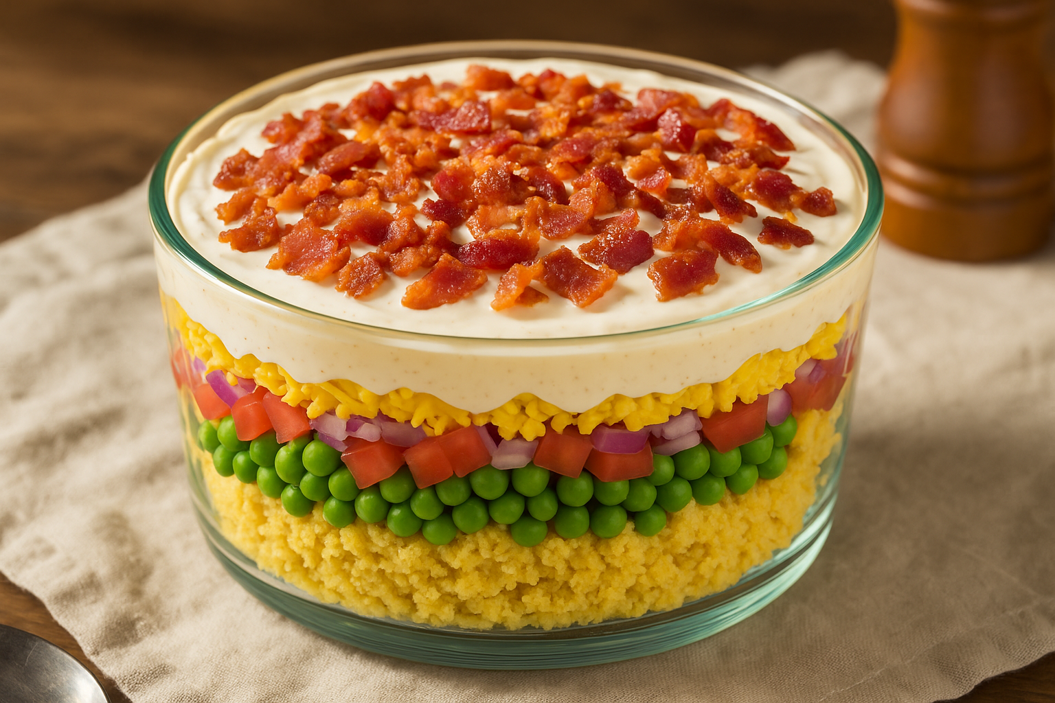The Ultimate Layered Cornbread Salad Recipe You'll Adore