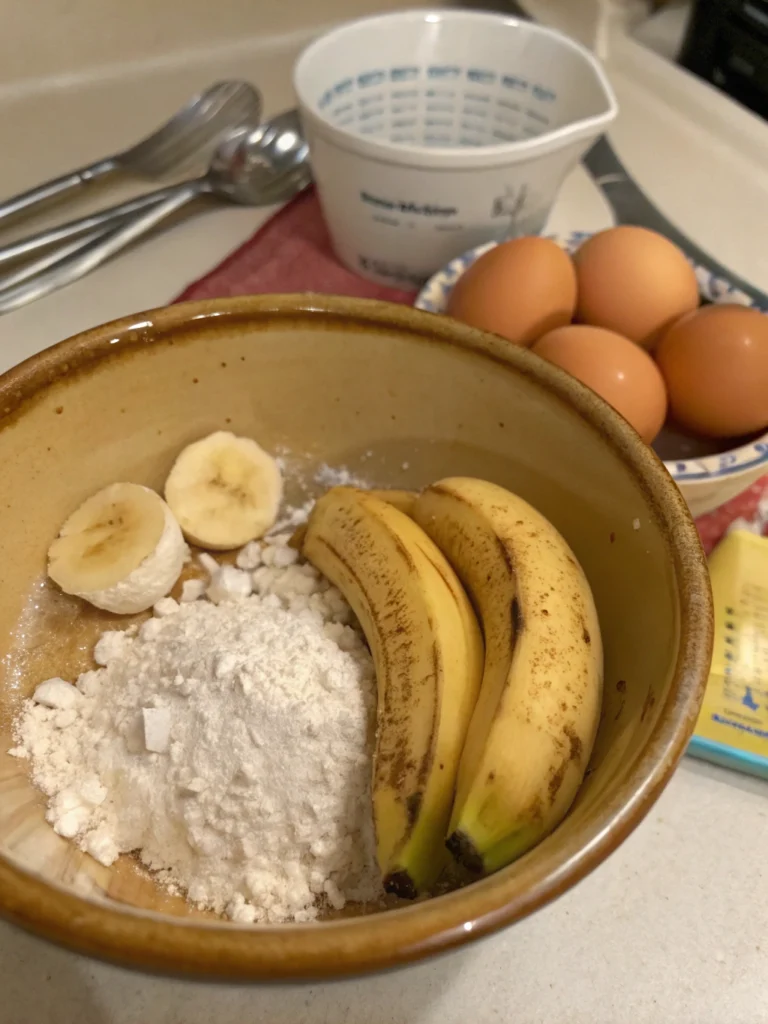 3 ingredient banana bread
