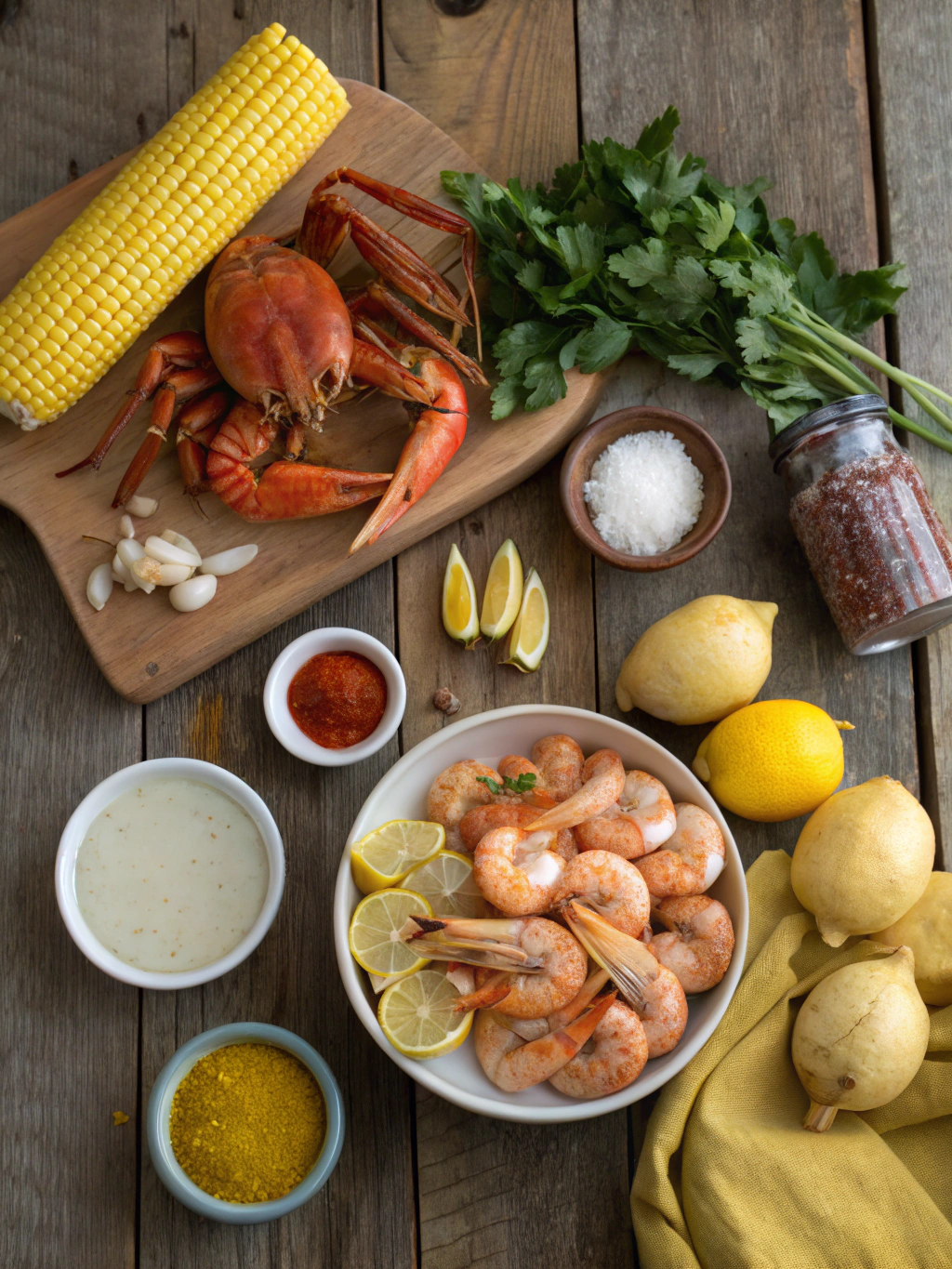 Ingredients for boiling crab recipe