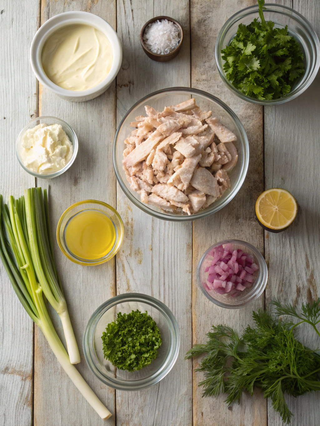 Ingredients for canned chicken salad recipe