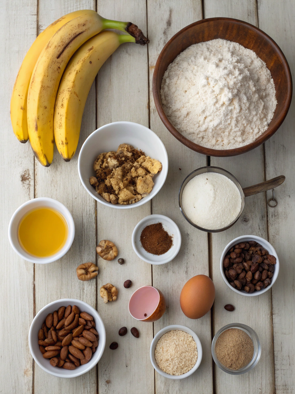 Ingredients for sugar free banana bread