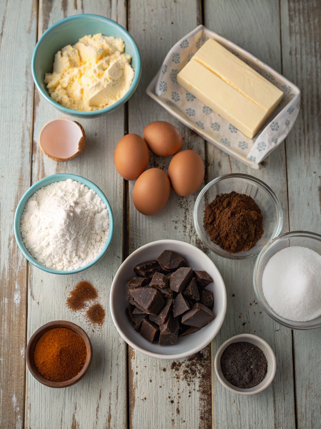 Ingredients for Brownie Recipe for Deliciously Fudgy Treats