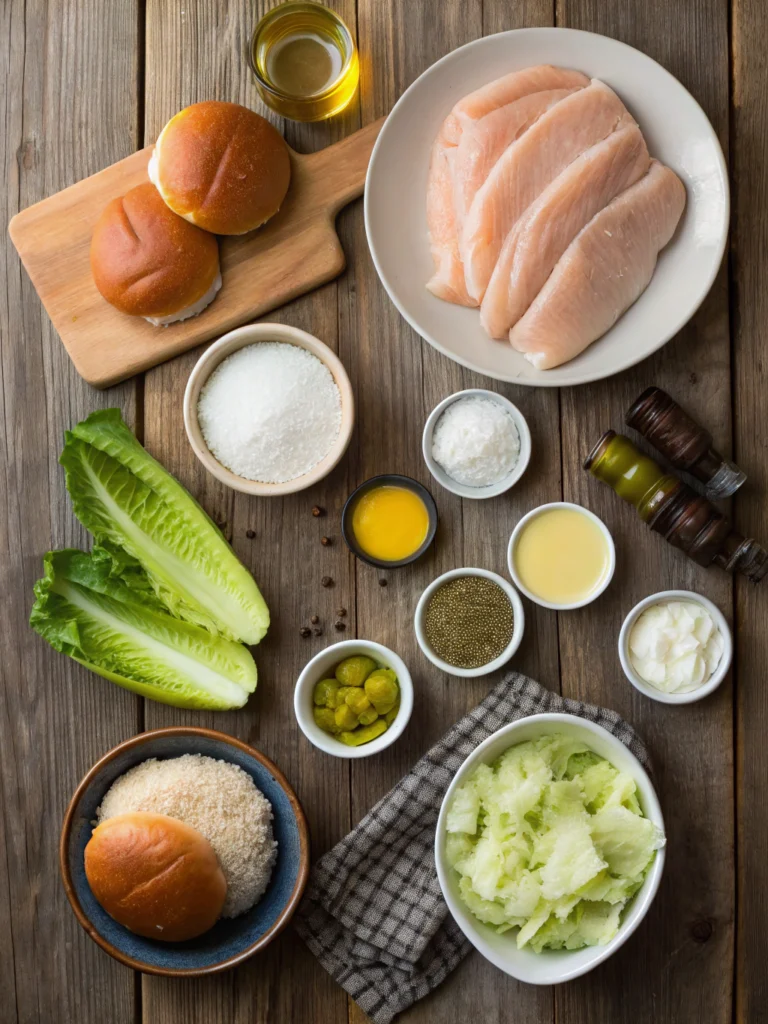 Crispy Lemon Pepper Chicken Sandwich-ingredients