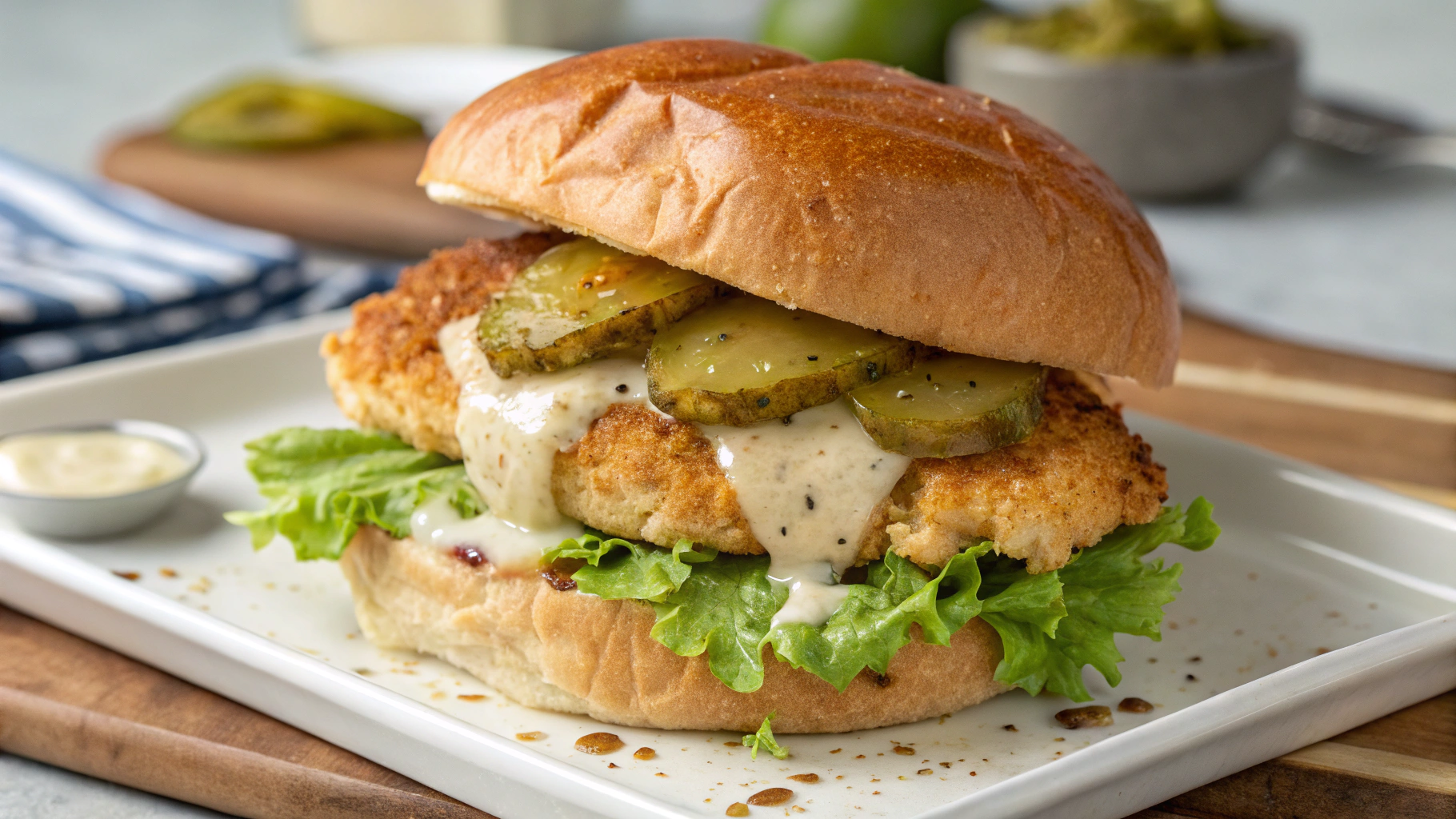 Crispy Lemon Pepper Chicken Sandwich