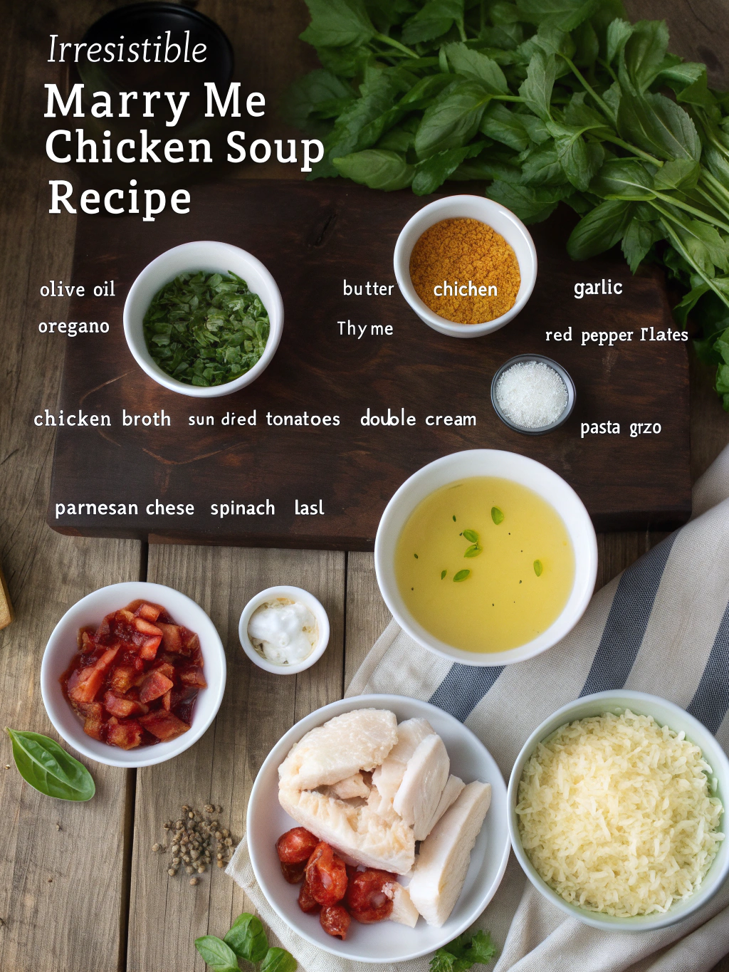 Ingredients for Irresistible Marry Me Chicken Soup Recipe