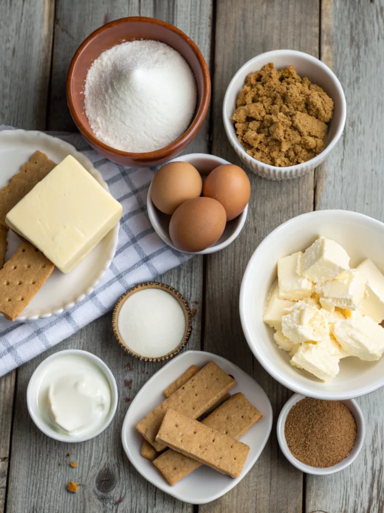 Loaded Butterscotch Cheesecake-ingredients