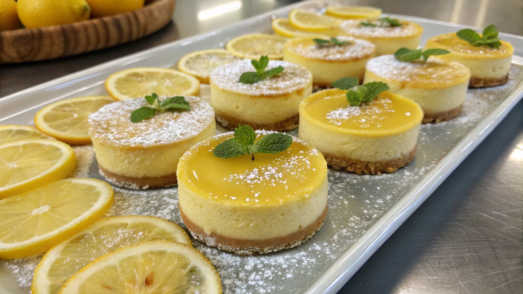 Mini Lemon Cheesecakes
