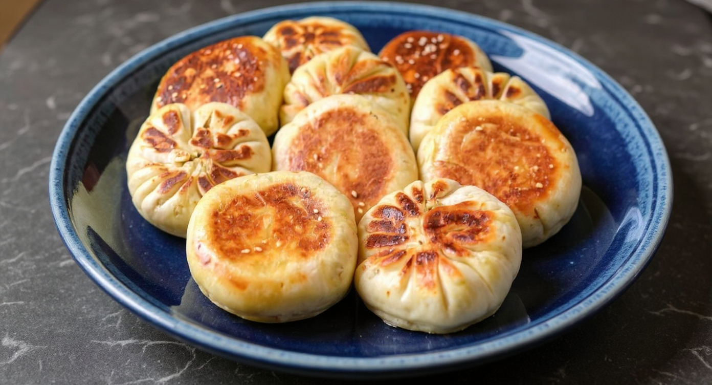 Pan-Fried Cabbage and Noodle Buns