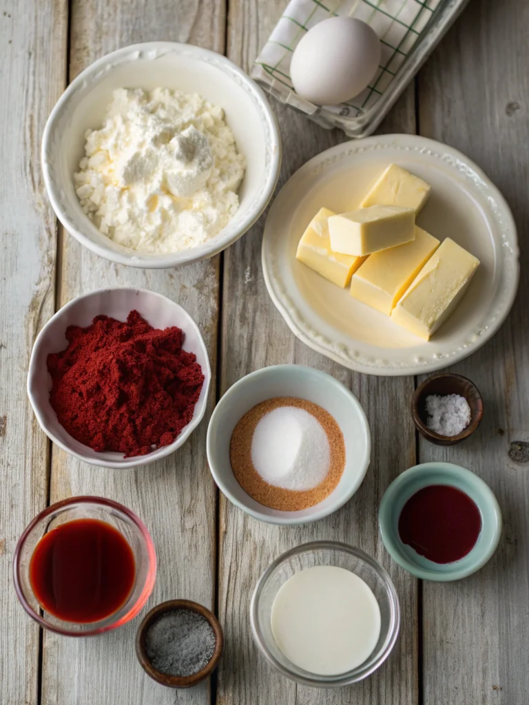 Red Velvet Cheesecake-ingredients
