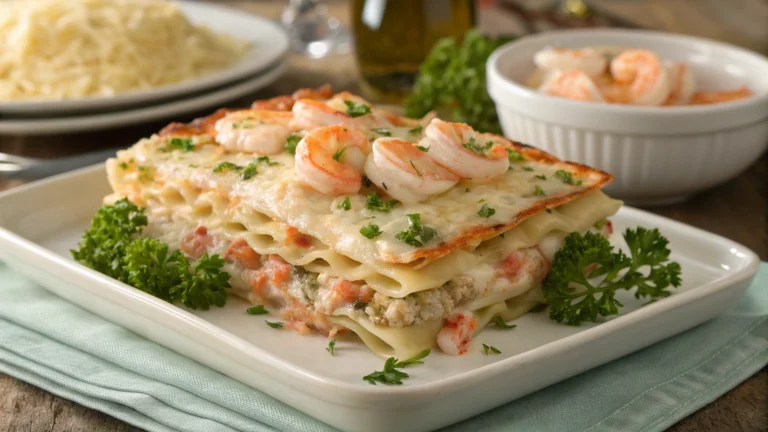 Seafood Lasagna with Shrimp & Crab