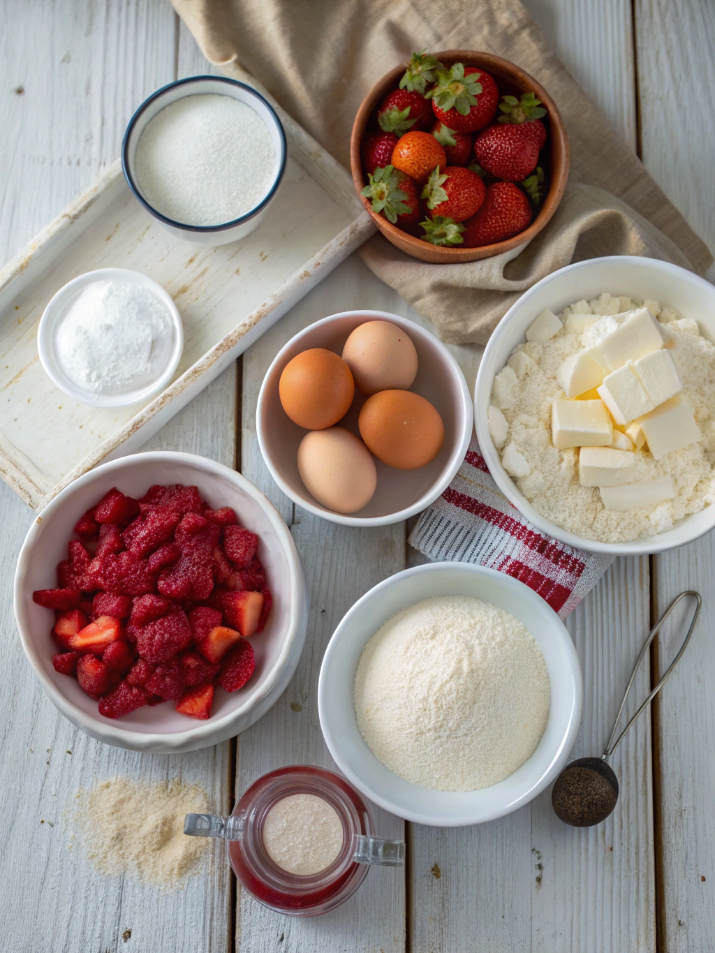 Ingredients for Strawberry Cheesecake Dump Cake
