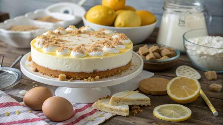Triple Lemon Meringue Cheesecake