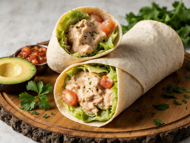 The Ultimate Easy Creamy Chicken Tortilla Wraps