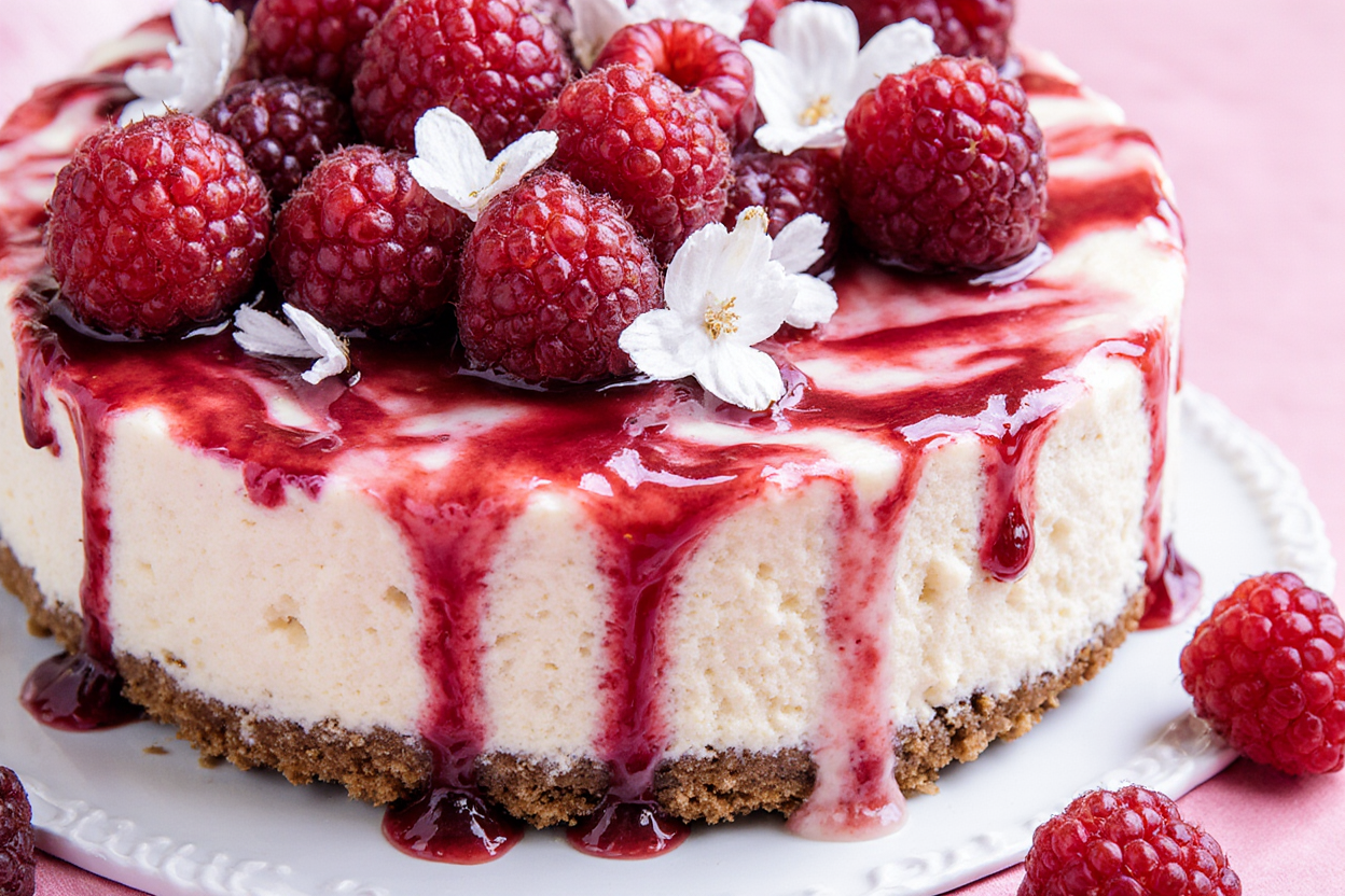 No Bake Raspberry Cheesecake