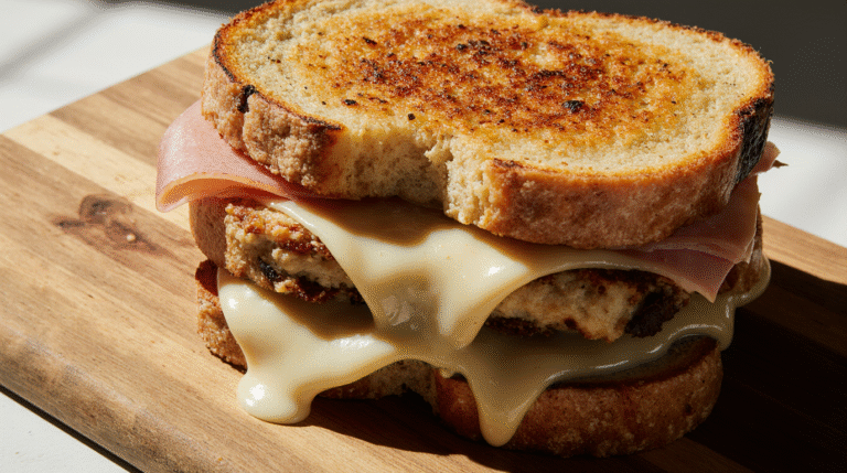 Cheesy Chicken Cordon Bleu Sandwich