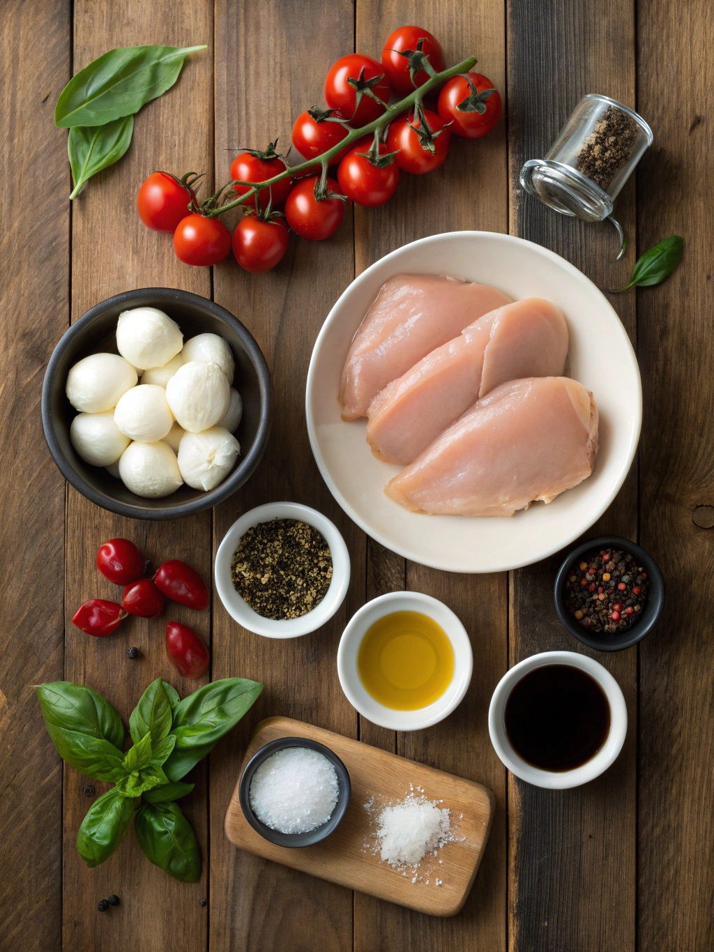 Ingredients for Caprese Stuffed Chicken