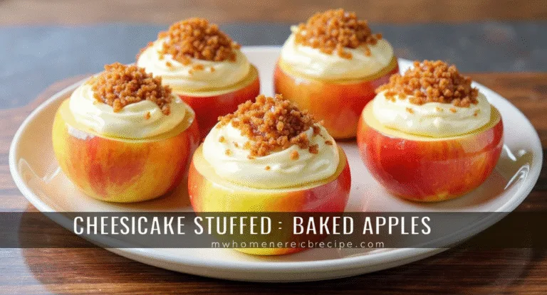 Cheesecake Stuffed Baked Apples