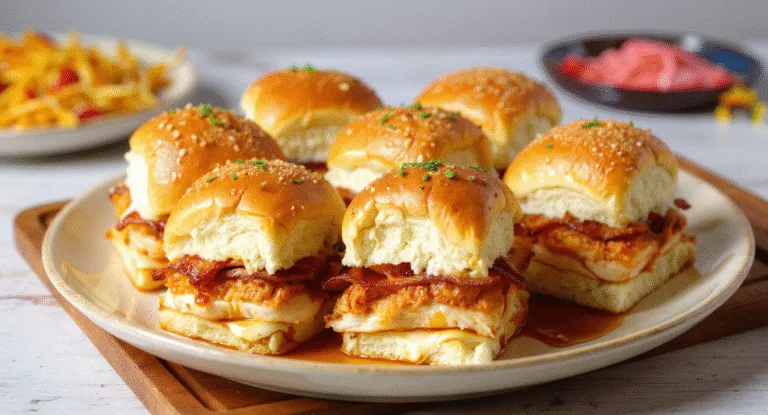 Chicken Bacon Ranch Sliders: Easy Maple-Glazed Hawaiian Rolls