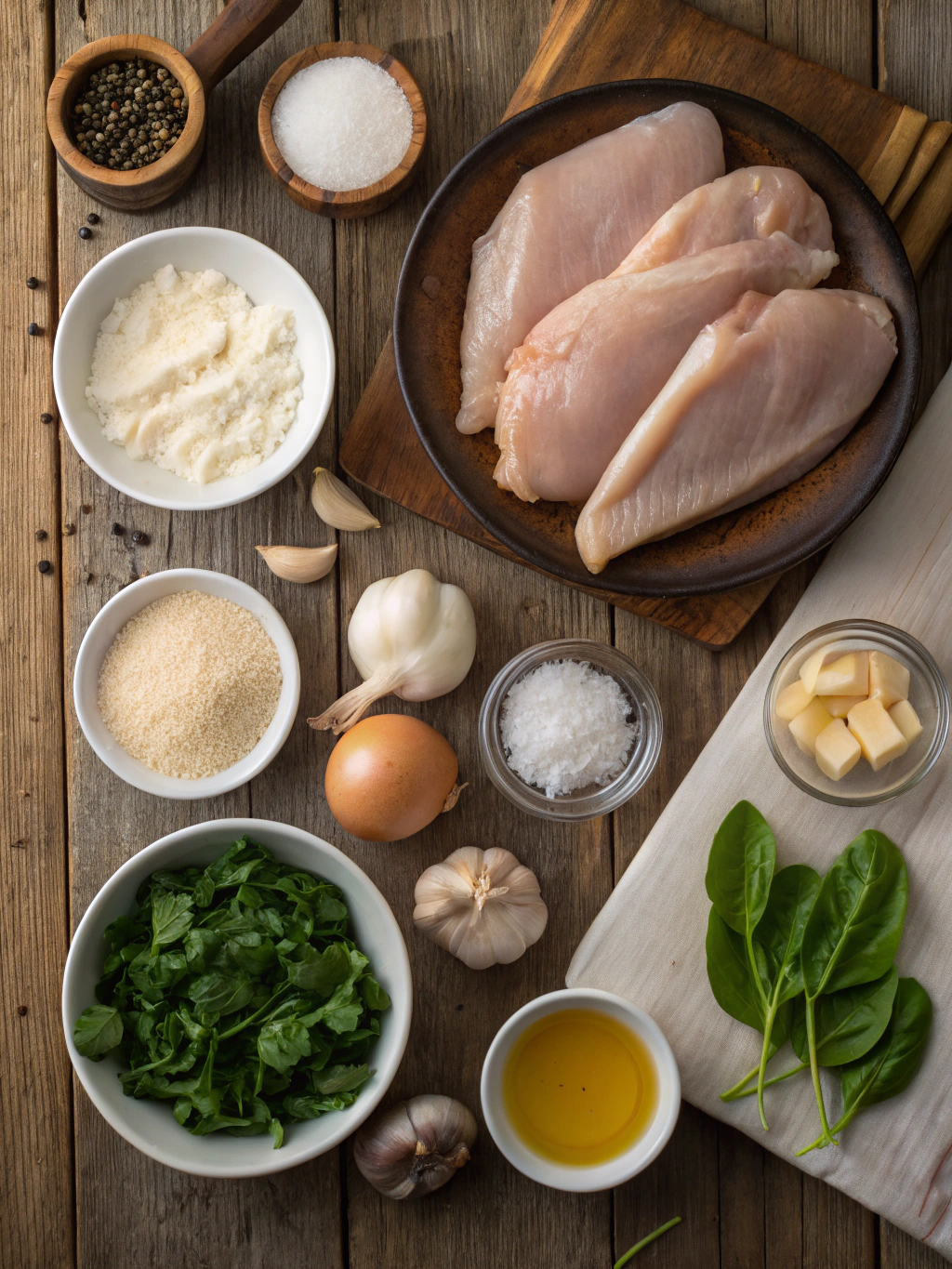 Ingredients for Chicken Florentine Recipe