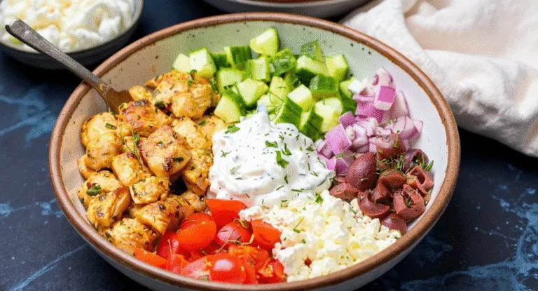Chicken gyro bowl