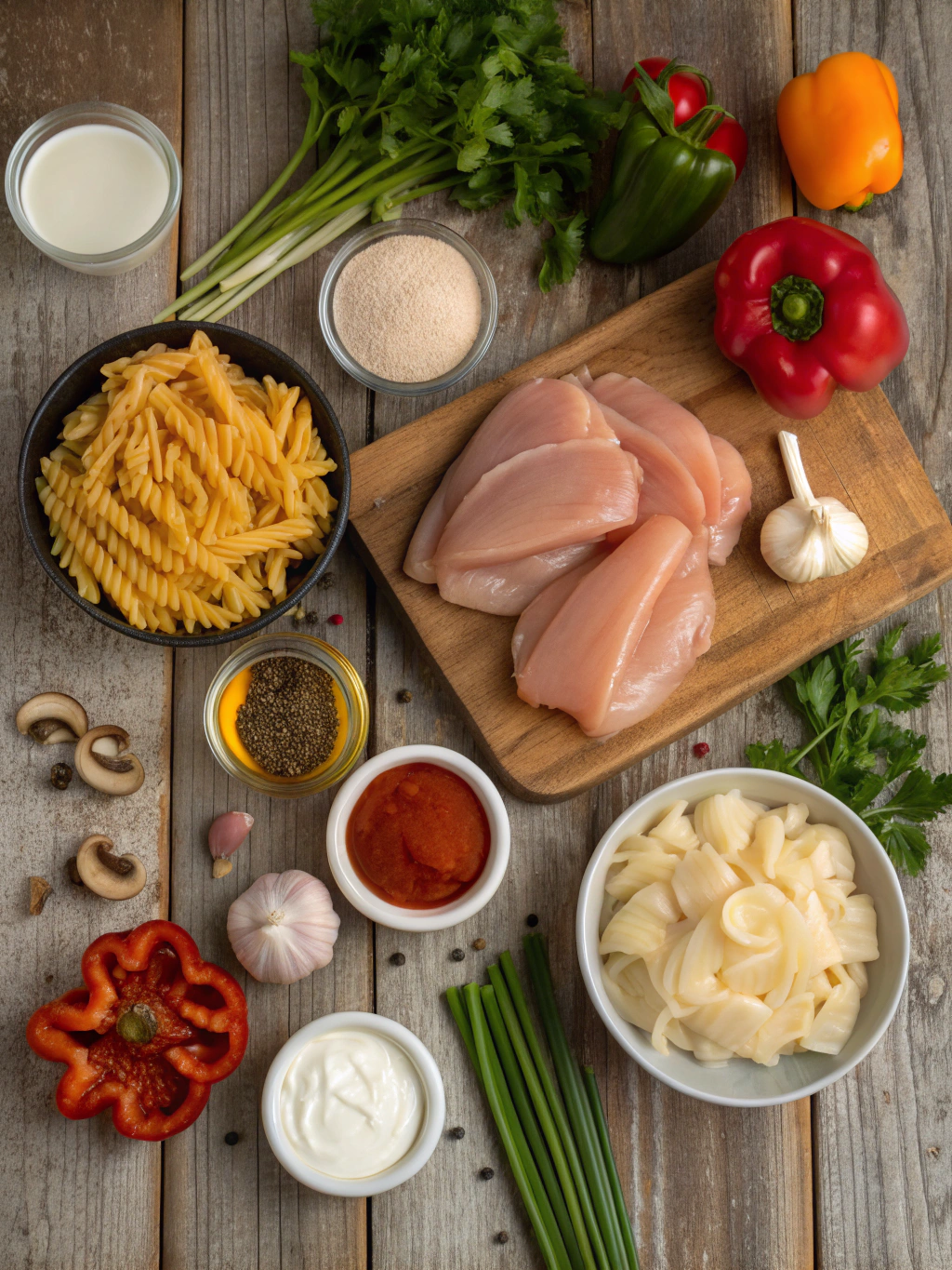 Ingredients for Creamy Cajun Chicken Pasta: Comfort Meets Spice