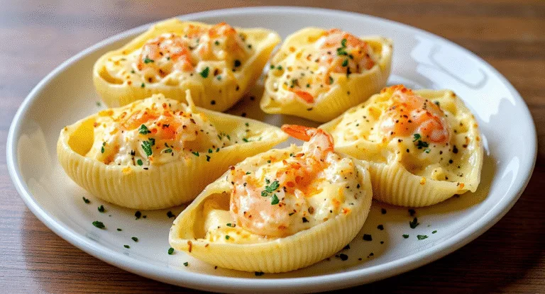 Creamy Seafood Stuffed Shells