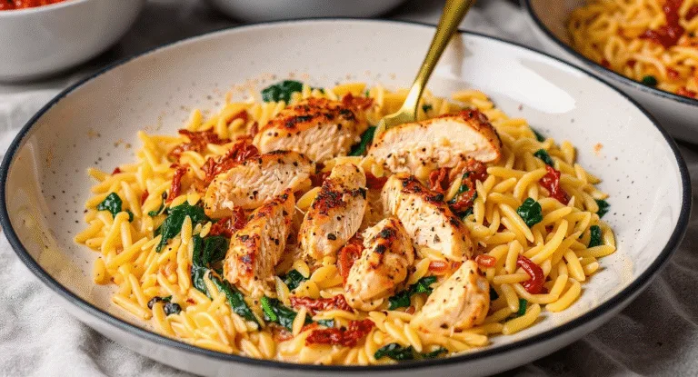 Creamy Sun-Dried Tomato Chicken Orzo