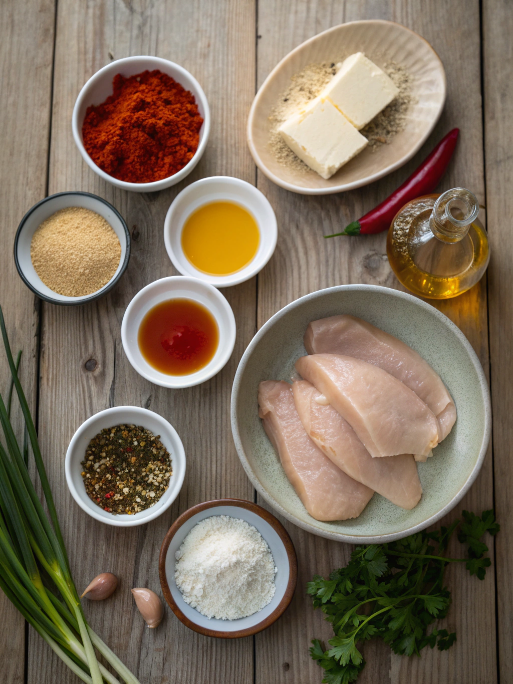Ingredients for Crispy Hot Honey Feta Chicken: A Flavorful Delight!