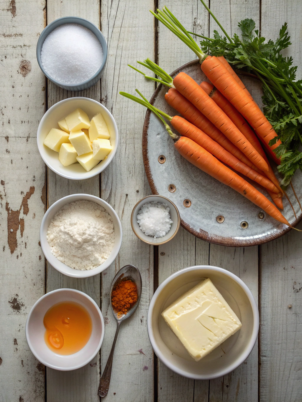 Ingredients for Easy Carrot Cake Recipe
