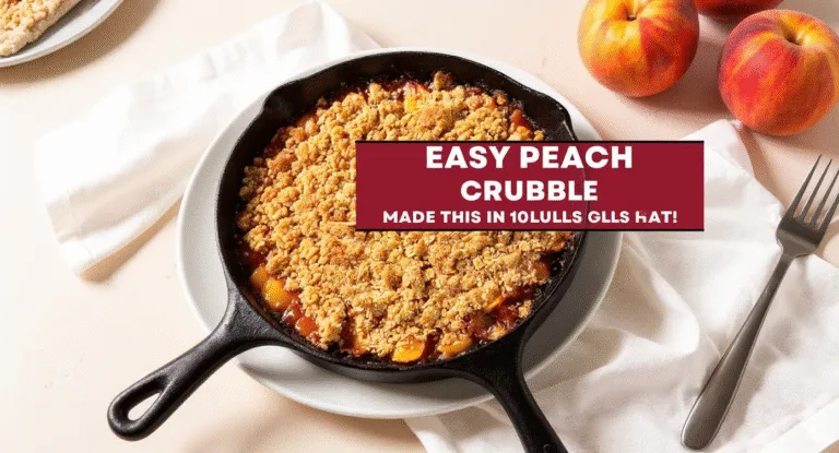 Easy Peach Crumble – Quick, Juicy, and Ready in Just 10 Minutes! 🍑✨