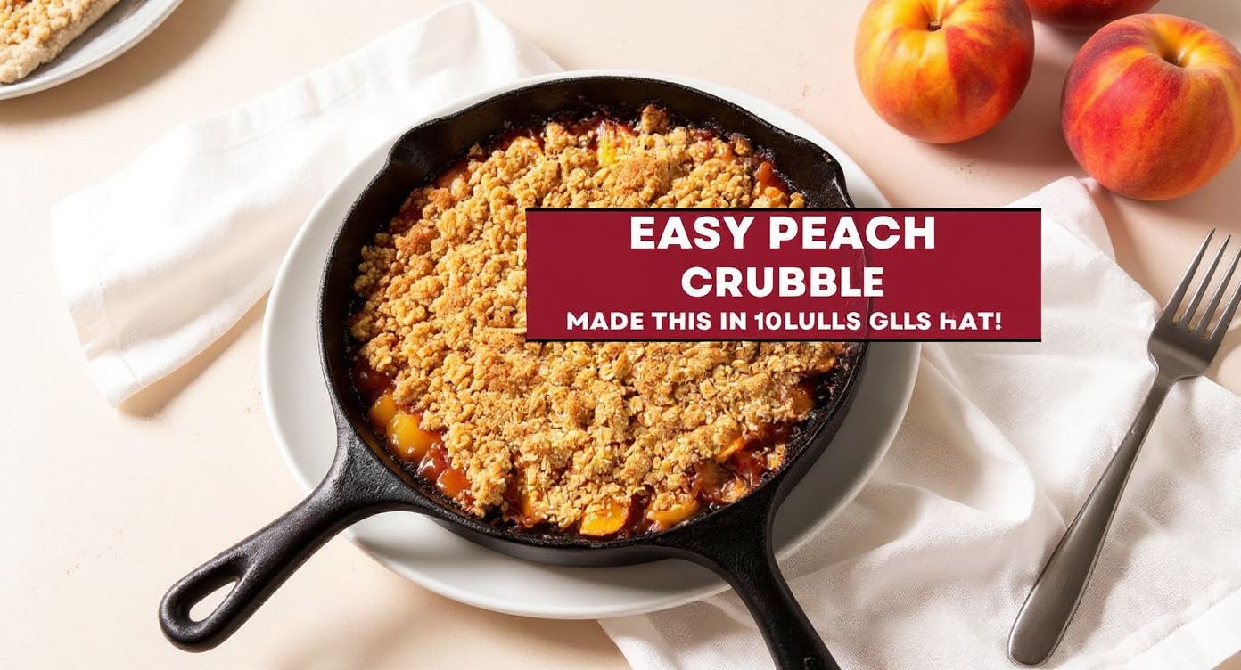 Easy Peach Crumble – Quick, Juicy, and Ready in Just 10 Minutes! 🍑✨