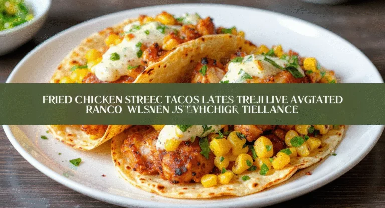 Fried Chicken Street Corn Tacos with Jalapeño Lime Ranch