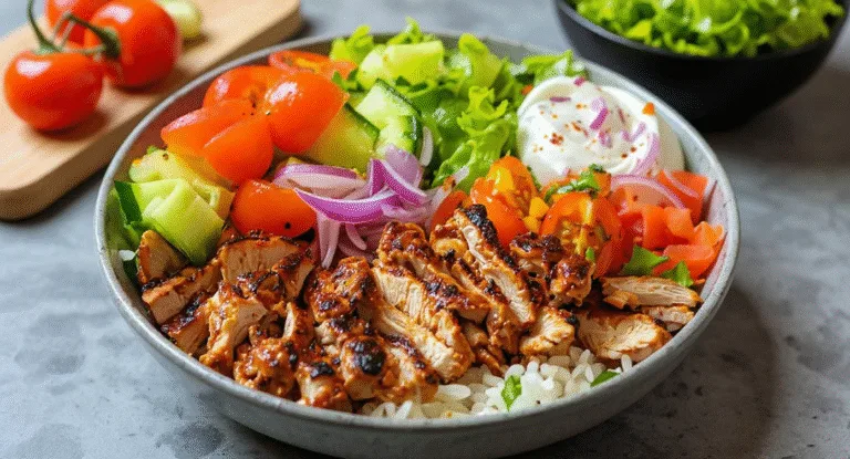 Healthy Chicken Shawarma Bowl