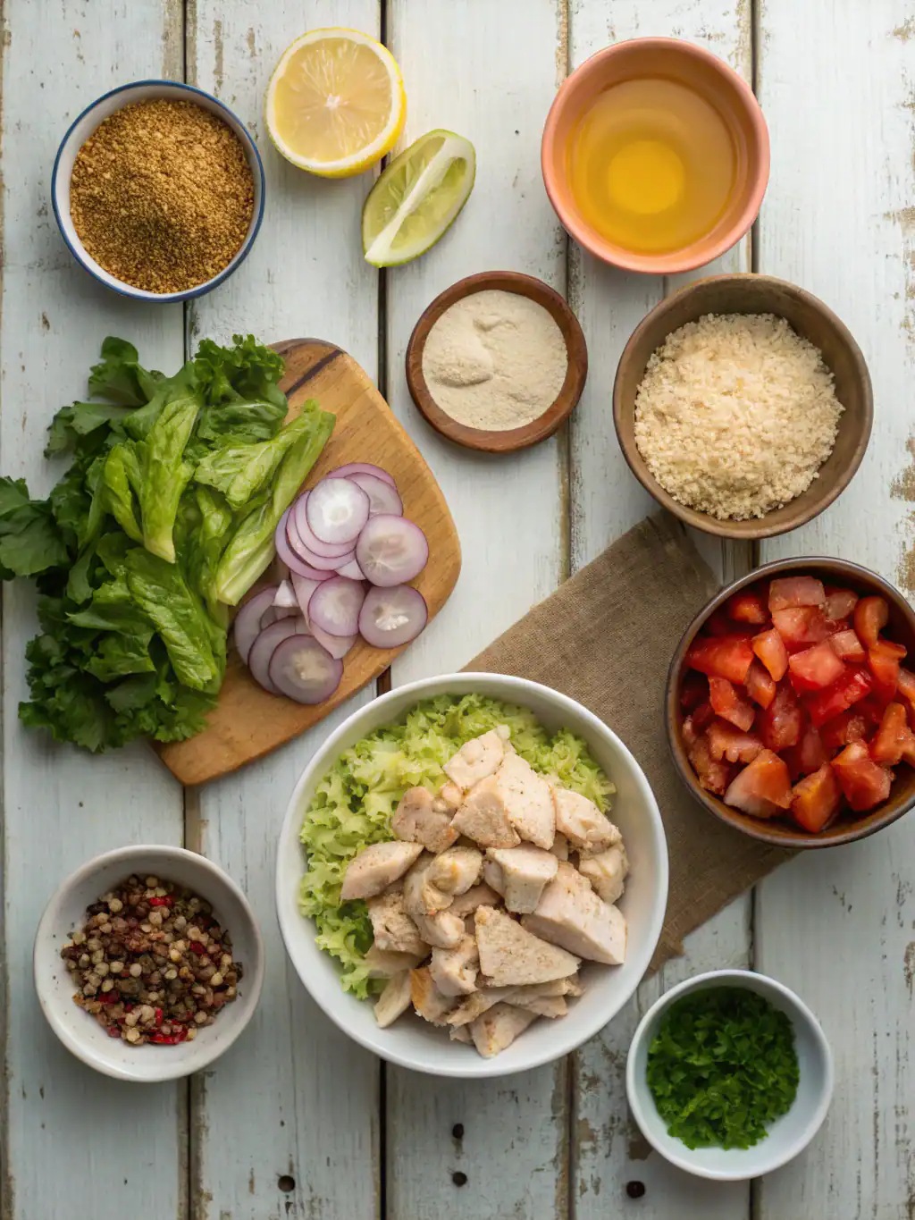 Ingredients for Healthy Chicken Shawarma Bowl