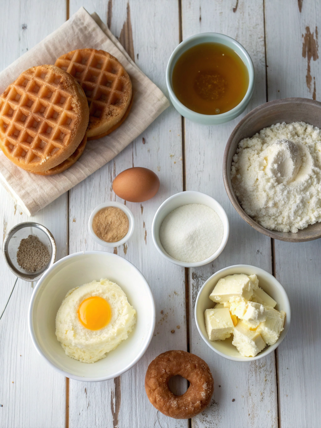 Ingredients for Healthy Donut Chaffle