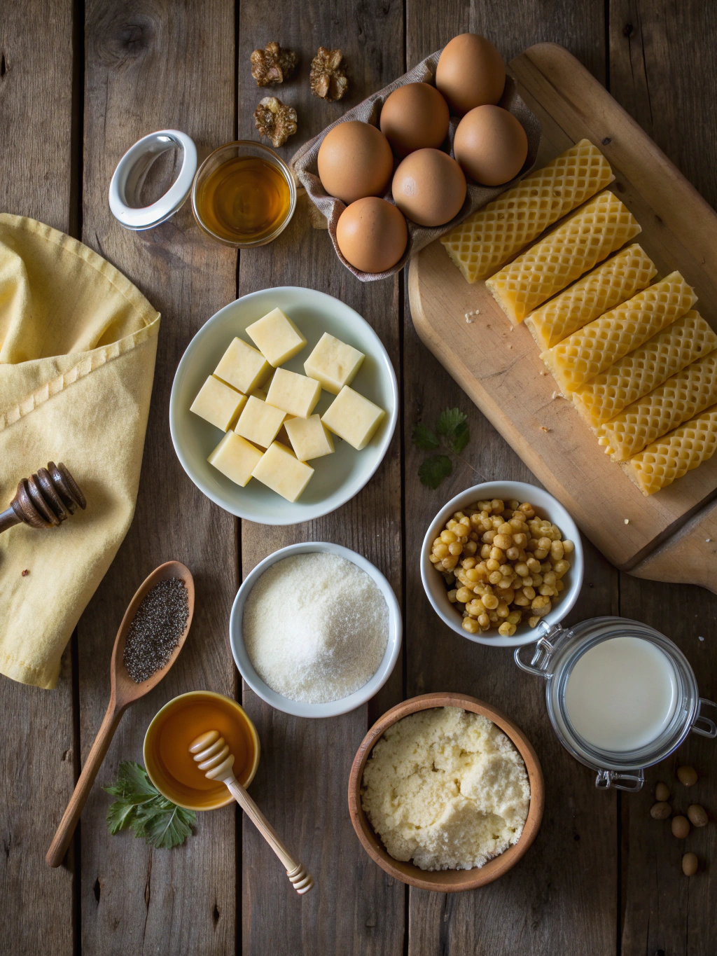 Ingredients for Honeycomb Pasta Cake – The Cheesy, Crowd-Pleasing Pasta Bake Everyone’s Talking About!