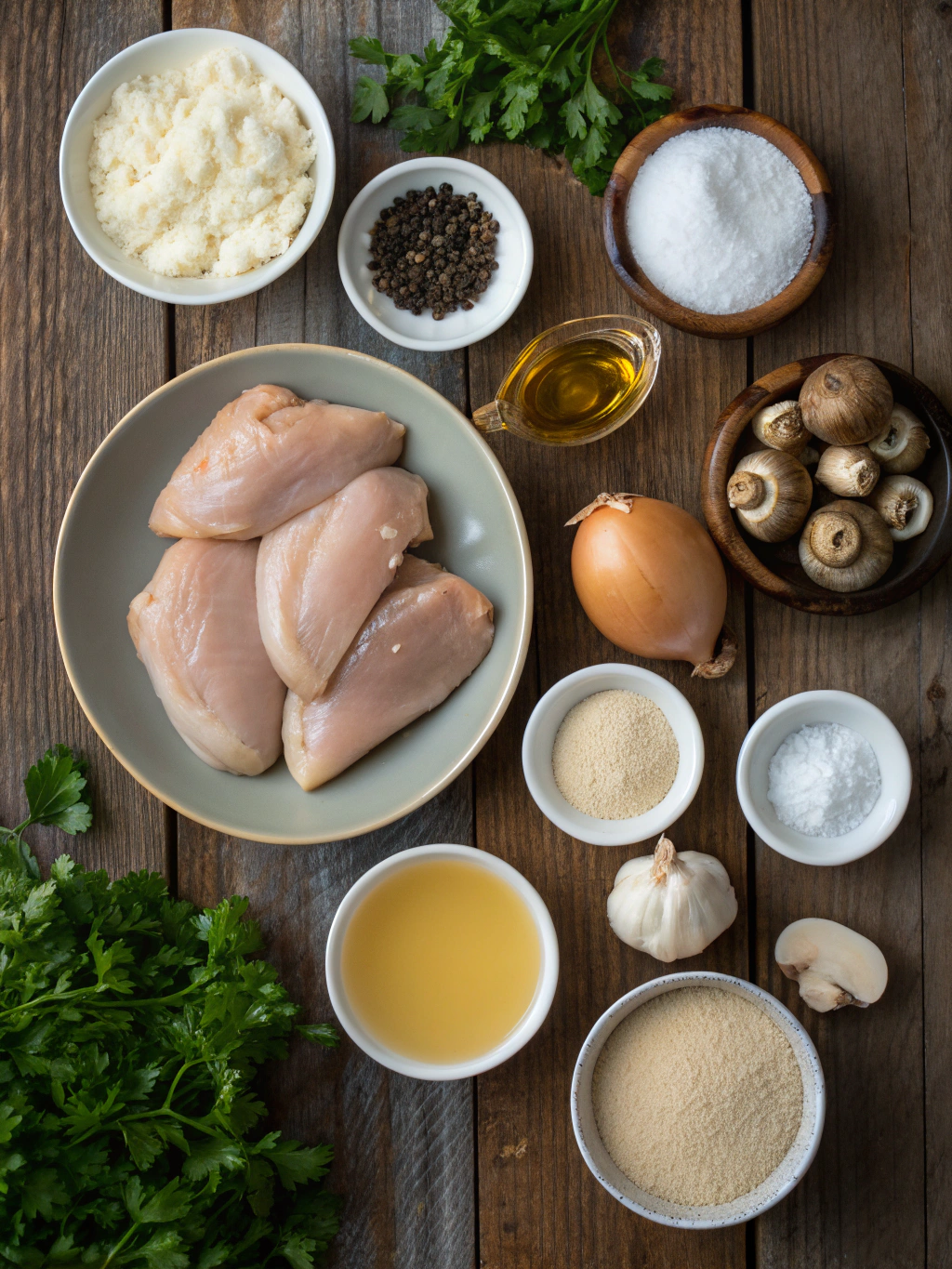 Ingredients for Irish Chicken in Whiskey Cream Sauce