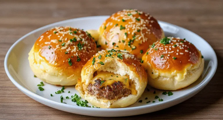 Irresistible Garlic Parmesan Cheeseburger Bombs for Game Night
