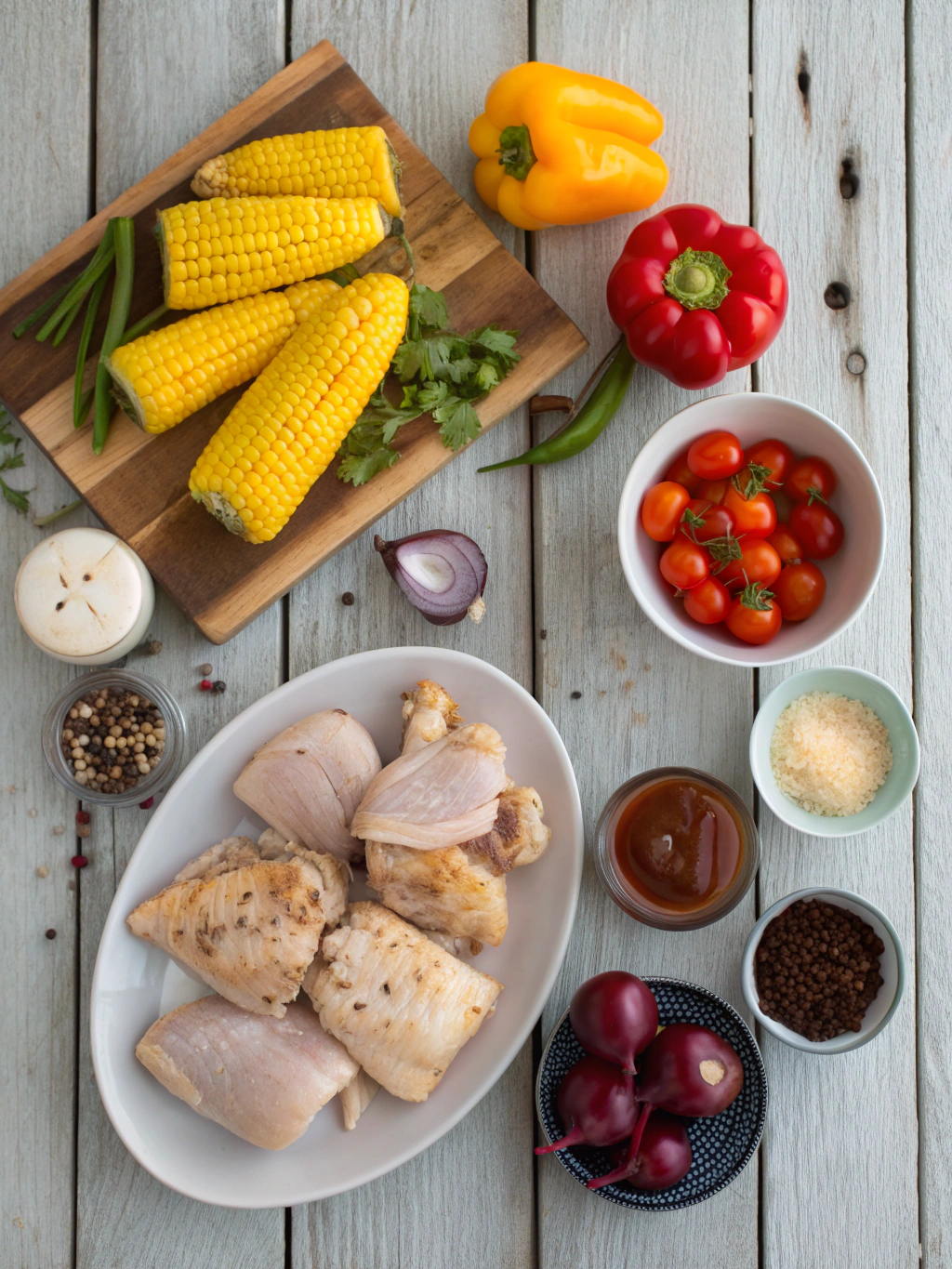 Ingredients for Juicy Grilled BBQ Chicken – Perfect Summer Dinner Idea!