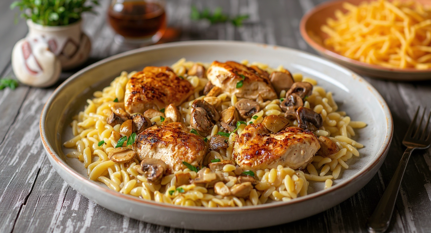Marsala Chicken Orzo - CookTune