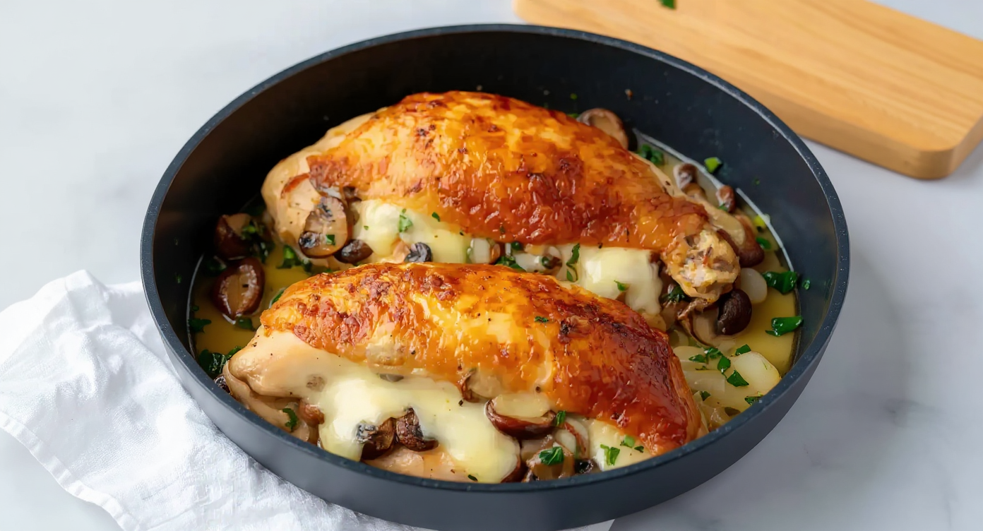 Mushroom Stuffed Chicken Breast - Quick and Easy