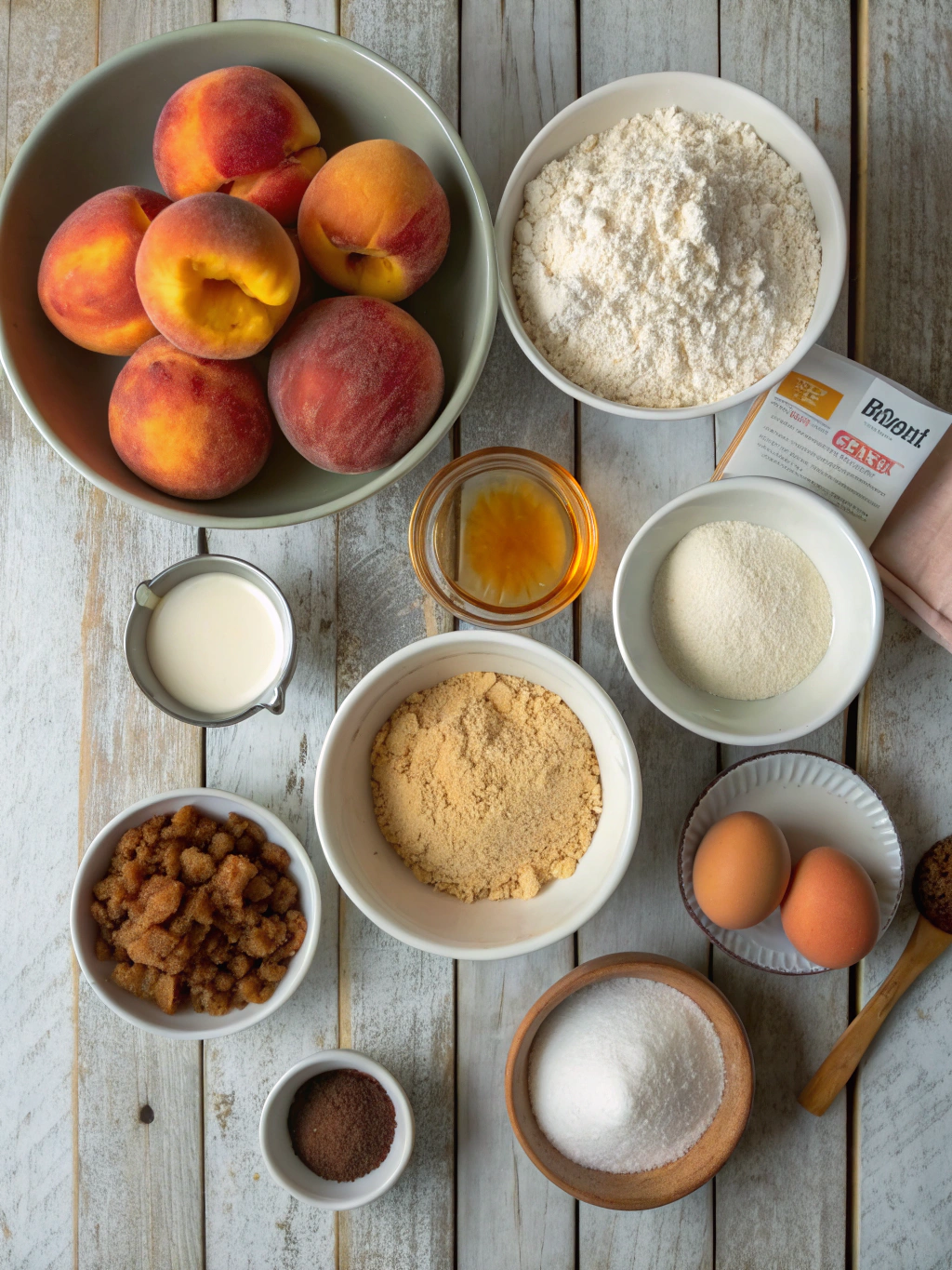 Ingredients for Peach Cobbler Cookies Recipe