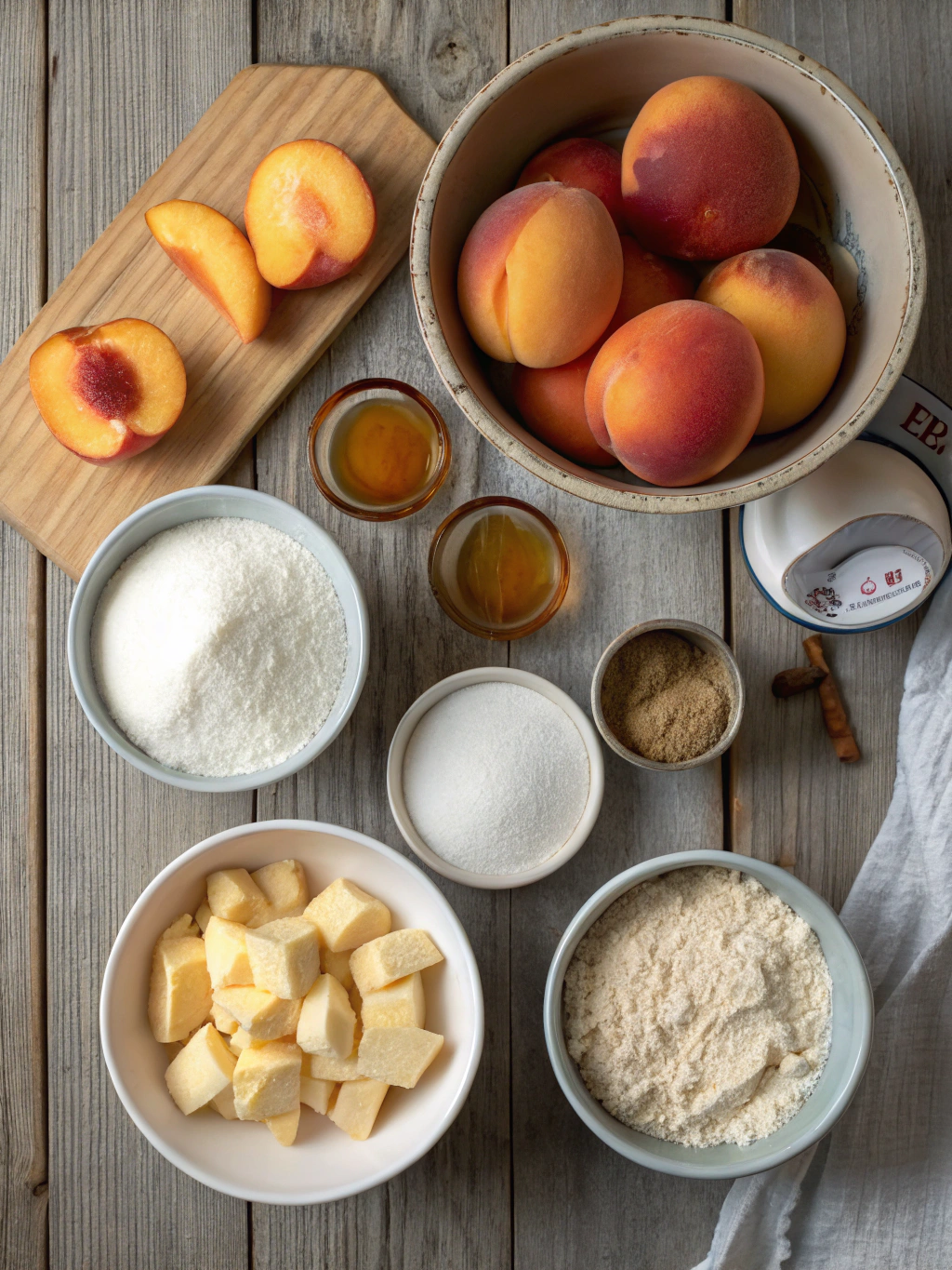 Ingredients for Peach Upside Down Cookies – The Juicy, Sweet Treat You’ll Bake Again and Again! 🍑