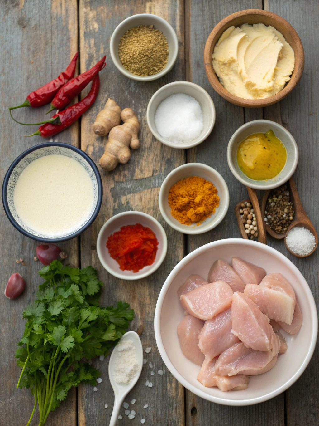Ingredients for Quick & Easy Homemade Butter Chicken