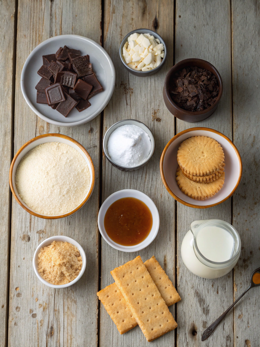Ingredients for Samoa cheesecake