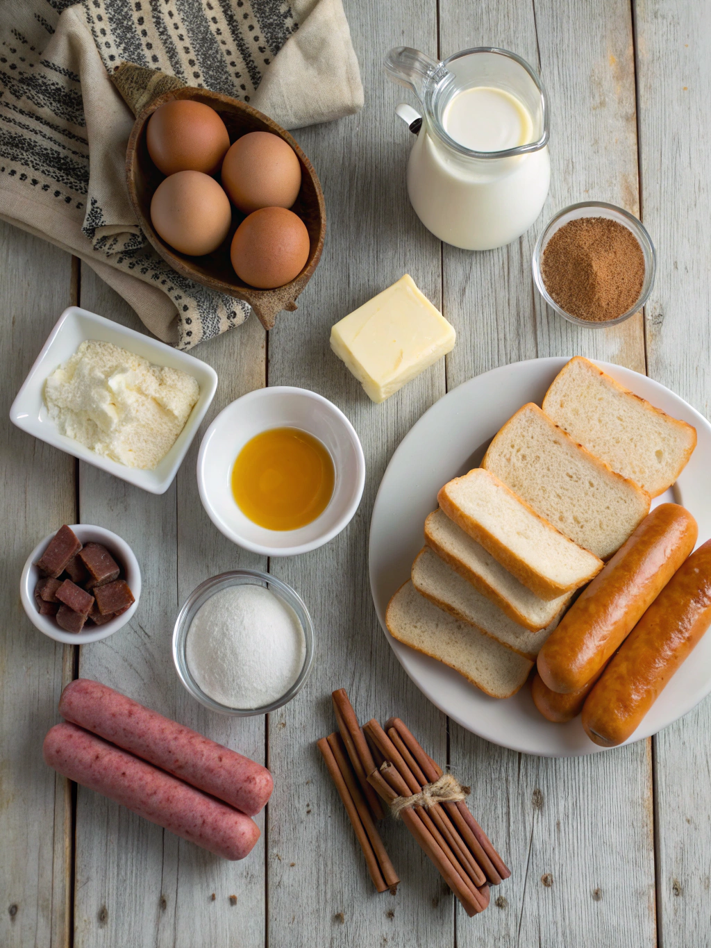 Ingredients for Sausage French Toast Roll-Ups Recipe