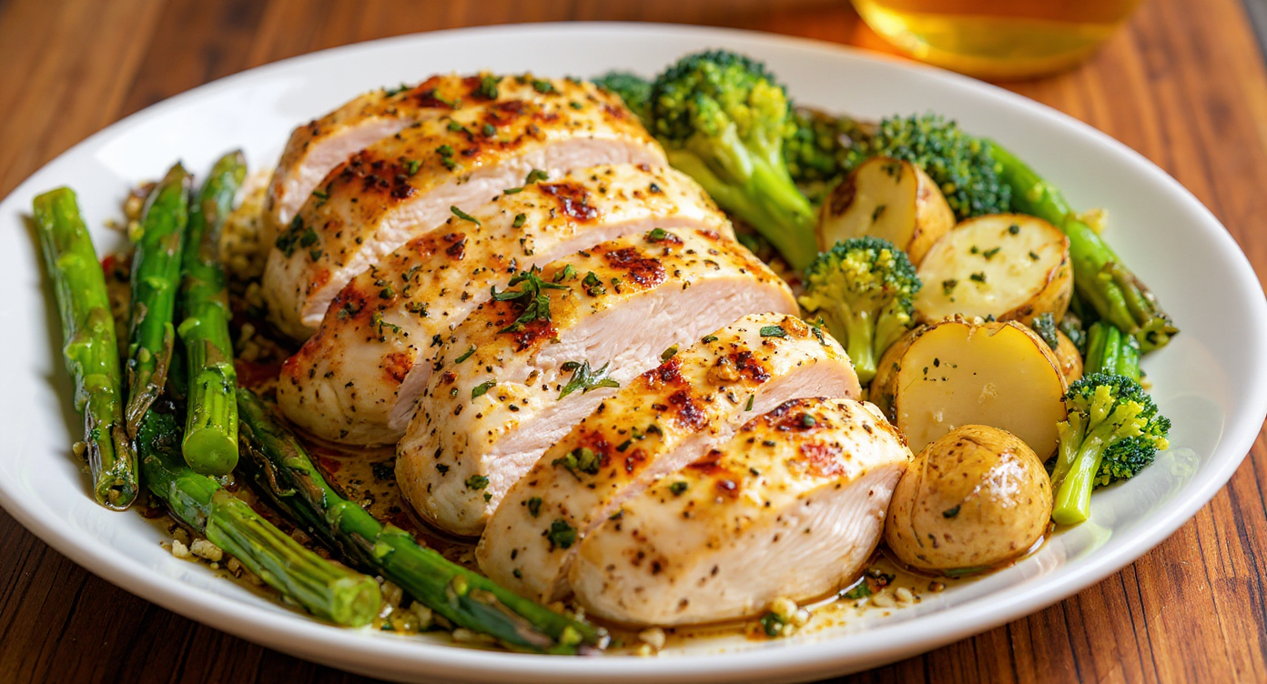 Sheet Pan Garlic Butter Chicken and Veggies