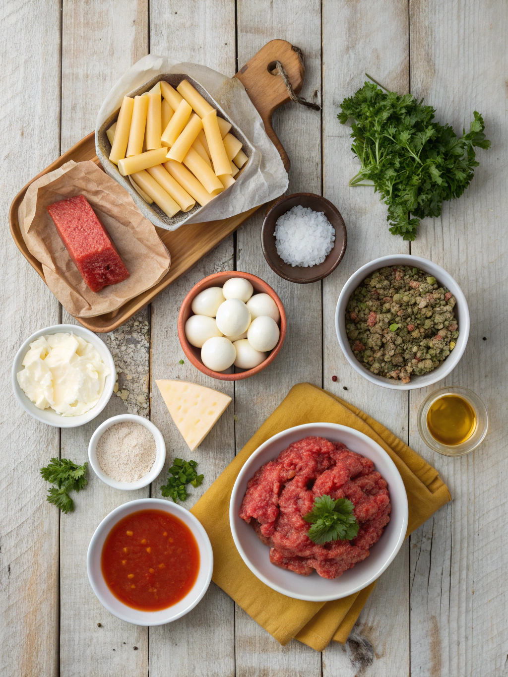 Ingredients for Simple and Delicious Baked Ziti Recipe You’ll Crave