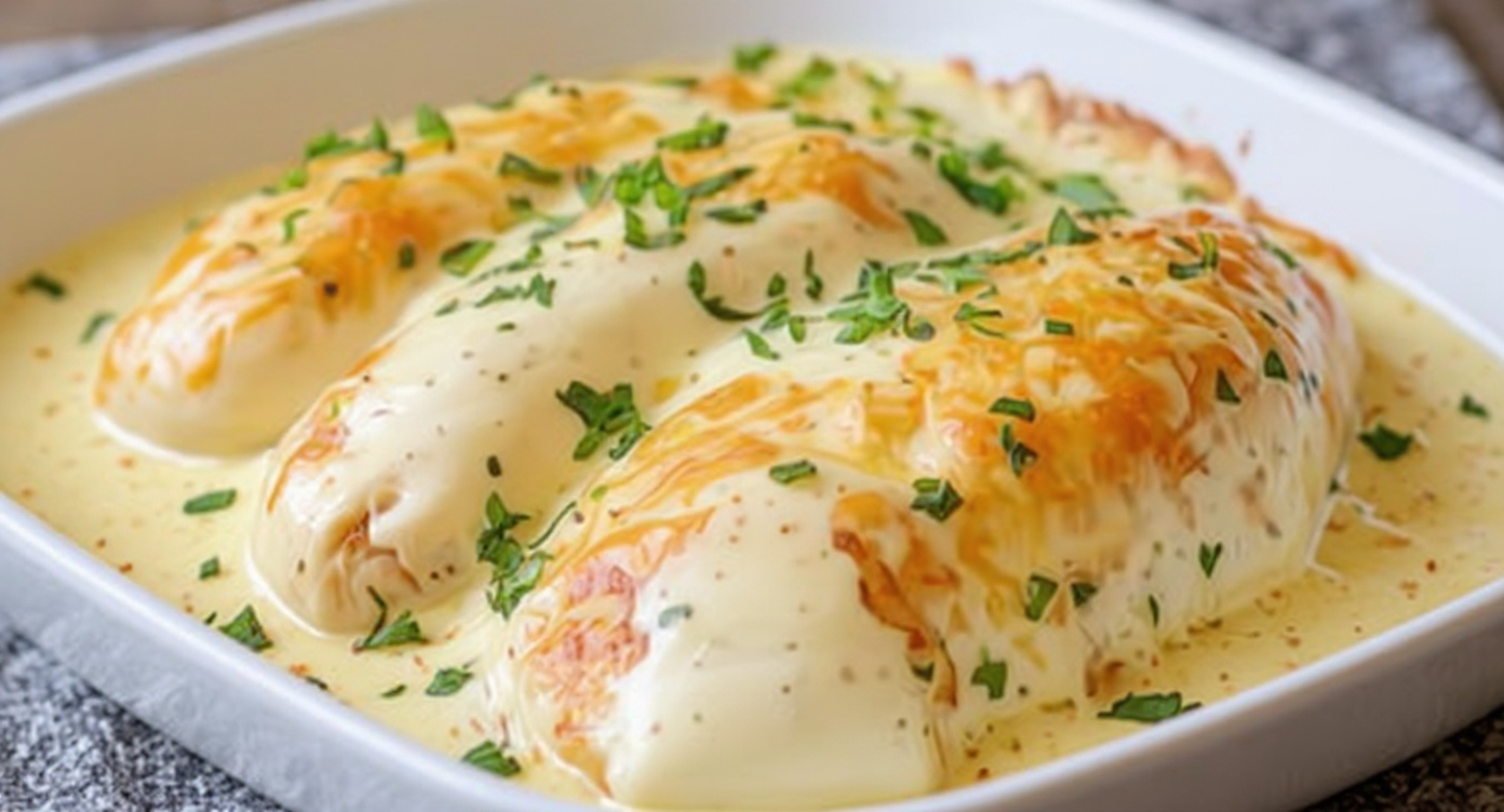 Smothered Cheesy Sour Cream Chicken
